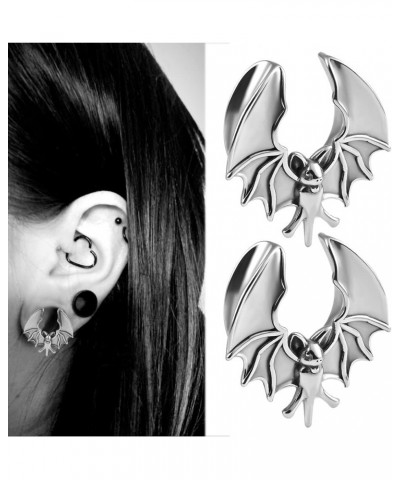 2PCS Ear Gauges Cool Bat Saddle Ear Plugs Tunnels 316 Stainless Steel Hypoallergenic Earrings Gauges for Ears Expander Body P...