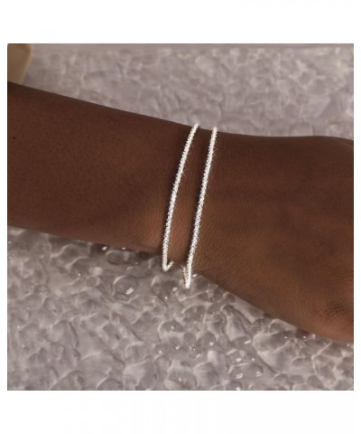 Dainty Layered Bracelets for Women Simple 14K/18K Gold Plated Bracelets Cuban Paperclip Beaded Thin Bracelet Set Women Jewelr...