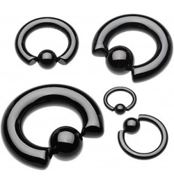 Colorline PVD Steel Captive Bead Ring Size: 14GA, Length: 14mm, Ball Size: 6mm, Black $9.85 Body Jewelry