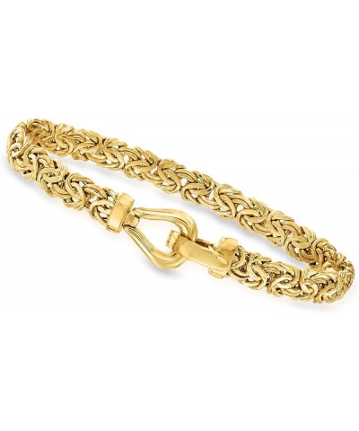 Canaria 10kt Yellow Gold Byzantine Foldover Bracelet 7.0 Inches $210.90 Bracelets