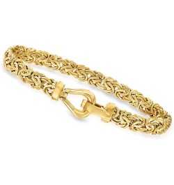 Canaria 10kt Yellow Gold Byzantine Foldover Bracelet 7.0 Inches $210.90 Bracelets