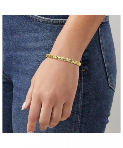 Canaria 10kt Yellow Gold Byzantine Foldover Bracelet 7.0 Inches $210.90 Bracelets