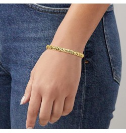 Canaria 10kt Yellow Gold Byzantine Foldover Bracelet 7.0 Inches $210.90 Bracelets