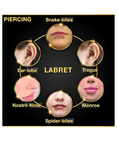 2PCS Acrylic Lip Ring Studs 16 gauge 5/16 8mm 3mm Crystal Ball Lobe Earrings Marilyn Monroe Piercing Jewelry See More Colors ...