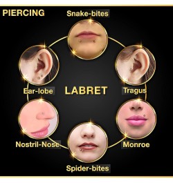 2PCS Acrylic Lip Ring Studs 16 gauge 5/16 8mm 3mm Crystal Ball Lobe Earrings Marilyn Monroe Piercing Jewelry See More Colors ...