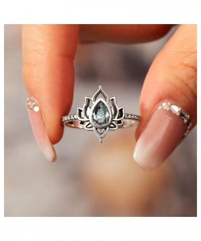 Lotus Promise Ring for Women, Silver Lotus Flower Ring for Women, No Mud No Lotus Dainty Ring for Women, Empowering Ring for ...