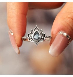 Lotus Promise Ring for Women, Silver Lotus Flower Ring for Women, No Mud No Lotus Dainty Ring for Women, Empowering Ring for ...