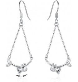 Animal Drop Earrings 925 Sterling Silver Koala/Sloth Earrings Drop Koala/Sloth Dangle Earrings A_Koala $17.84 Earrings