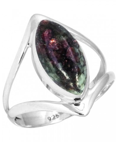 925 Sterling Silver Handmade Ring for Women 8x16 Marquoise Gemstone Fashion Jewelry for Gift (99100_R) Eudialyte $15.33 Rings