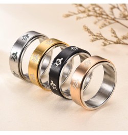 Unisex Stainless Steel Turtle Animal Rotatable Rings Anxiety Fidget Finger Band for Promise Wedding Black,8mm $8.55 Others