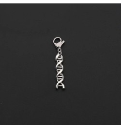 Microscope And DNA Double Helix Necklace Science Gift for Laboratory Technologist/Science Student DNA zipper pull $10.56 Neck...