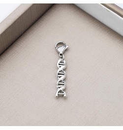 Microscope And DNA Double Helix Necklace Science Gift for Laboratory Technologist/Science Student DNA zipper pull $10.56 Neck...