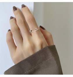 Initial Ring S925 Stamped Alphabet A-Z Stacking Ring Sterling Silver Sideways Statement Rings for Women Men, Adjustable Size ...