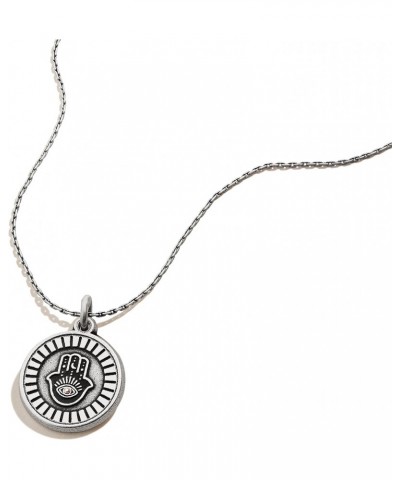 Hamsa IV 28 inch Expandable Necklace, Rafaelian Silver Finish, Silver Charm $13.05 Necklaces