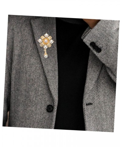 Cross Brooch Jesus Brooch Pin Sweater Clasp Metal Tie Pin Metal Brooch Clasp Cross Lapel Pin Accessories for Women Metal Card...