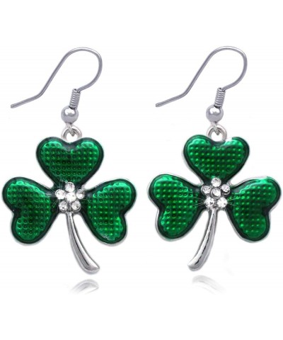 Heart Shape Leaf Clover Shamrock Stud Post Earrings 3 Leaf Green Hook $8.99 Earrings