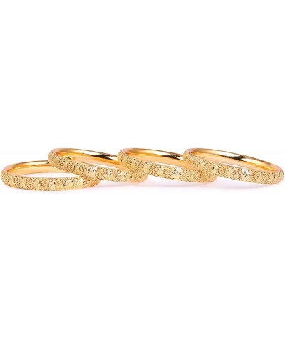 Indian Gold Plated Bangles Bracelets Bollywood Jewelry For Women & Girls Traditional Pola Gold Bangles Set of 4pc Trendy Cost...