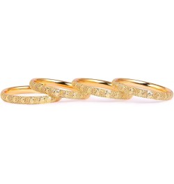 Indian Gold Plated Bangles Bracelets Bollywood Jewelry For Women & Girls Traditional Pola Gold Bangles Set of 4pc Trendy Cost...