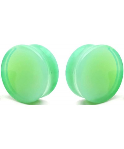 Mint Green Opalite Glass Ear Plug gauges 12mm- 1/2 inch $7.68 Body Jewelry