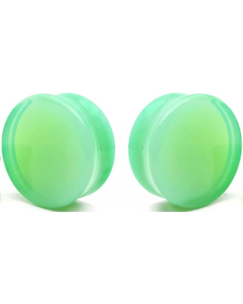 Mint Green Opalite Glass Ear Plug gauges 12mm- 1/2 inch $7.68 Body Jewelry