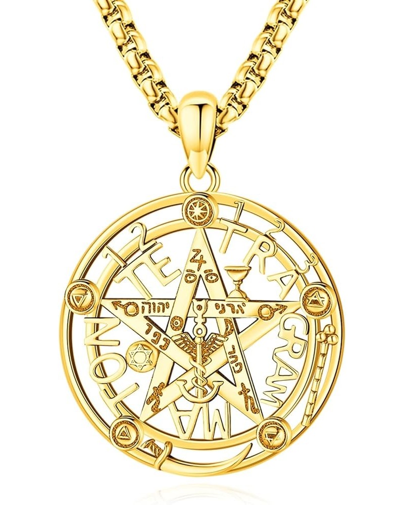 Nudo De Bruja Plata 925 Original Pentagram Necklace Pentacle Tetragrammaton Amuleto De Proteccion De Brujeria Witches Knot Je...