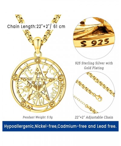 Nudo De Bruja Plata 925 Original Pentagram Necklace Pentacle Tetragrammaton Amuleto De Proteccion De Brujeria Witches Knot Je...