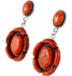 Turquoise Earrings 925 Sterling Silver & Genuine Gemstone LARGE-Coral $41.16 Earrings