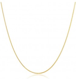 Stainless Steel 1mm-4mm Round Snake Chain Necklace for Women Girl Gold Plated-1mm-18 Inches-1pack $7.83 Necklaces