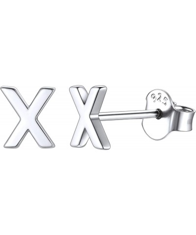 925 Sterling Silver Lowercase Letter A-Z Initial Stud Earrings for Women Girls Hypoallergenic (with Gift Box) x $9.17 Earrings