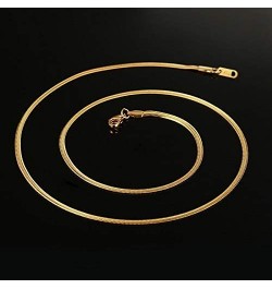 Stainless Steel 1mm-4mm Round Snake Chain Necklace for Women Girl Gold Plated-1mm-18 Inches-1pack $7.83 Necklaces