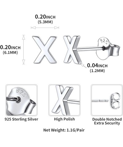 925 Sterling Silver Lowercase Letter A-Z Initial Stud Earrings for Women Girls Hypoallergenic (with Gift Box) x $9.17 Earrings