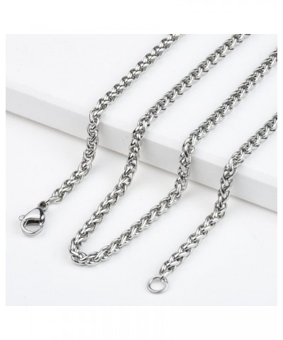 Stainless Steel Chain for Mens Gold Black and Steel natural color 3mm 4mm 5mm Steel natural color $6.69 Necklaces