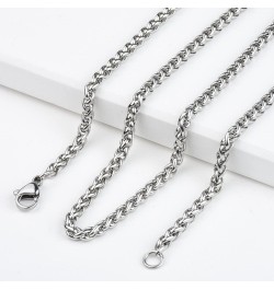 Stainless Steel Chain for Mens Gold Black and Steel natural color 3mm 4mm 5mm Steel natural color $6.69 Necklaces