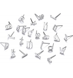 925 Sterling Silver Lowercase Letter A-Z Initial Stud Earrings for Women Girls Hypoallergenic (with Gift Box) x $9.17 Earrings