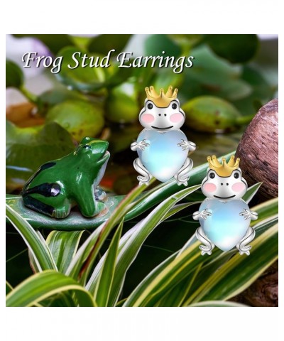 Squirrel/Cow/Penguin/Duck/Hamster Earrings Sterling Silver Animal Earrings Gifts for Women Girls Frog $17.59 Earrings