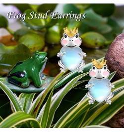 Squirrel/Cow/Penguin/Duck/Hamster Earrings Sterling Silver Animal Earrings Gifts for Women Girls Frog $17.59 Earrings