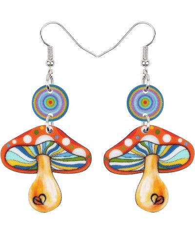 Acrylic Colorful Mushroom Earrings Dangle Cute Mushroom Jewelry for Women Teen Girls Charms Mushrooms Gifts Mushroom Q $6.23 ...