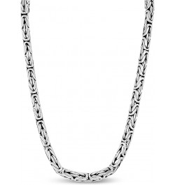 Oxidized 925 Sterling Silver Bali Byzantine Chain Necklace, Hook Eye Closure, Hypoallergenic, Unisex Men's Women's 5 mm $81.8...