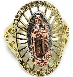 Gold Plated Women's Tri-Color Virgin Mary Ring Virgen de Guadalupe Anillo $13.50 Rings