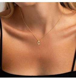 Initial Necklaces for Women - 14k Gold Plated Dainty Letter Necklace Simple Alphabet A-Z Necklace Personalized Monogram Name ...