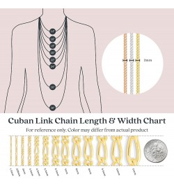 Miami Cuban Link Chain Necklaces - 3mm 925 Sterling Silver Chains Jewelry in 18K Tarnish Free Gold Plated, Rose Gold Plated &...