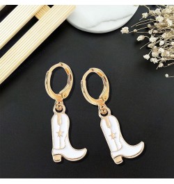 Cowgirl Earrings for Women Western Hat Boot Earrings Cowboy Hoop Earrings Country Dangle Earrings Dainty Christmas Gifts for ...