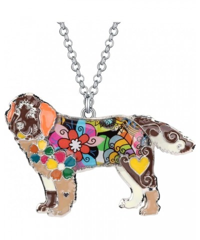 Dog Collection MAGNUM Statement Enamel Chain Newfoundland Hound Dog Necklace Pendant 18 Brown $8.79 Necklaces