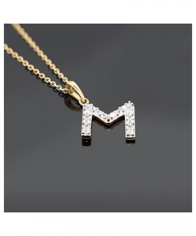 Initial Charms Pendants Necklaces for Womens Girls - Round Cut Natural Diamond Alphabet Letter Personalized Necklaces 18" Cha...