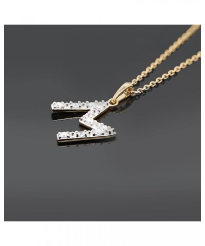 Initial Charms Pendants Necklaces for Womens Girls - Round Cut Natural Diamond Alphabet Letter Personalized Necklaces 18" Cha...