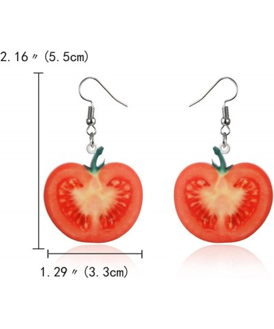 Dearanswer Creative Fruits Dangle Drop Earrings Unique Lightweight Cute Fruit Pendant Earrings Fruits Acrylic Earrings,Kiwi t...