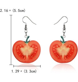 Dearanswer Creative Fruits Dangle Drop Earrings Unique Lightweight Cute Fruit Pendant Earrings Fruits Acrylic Earrings,Kiwi t...