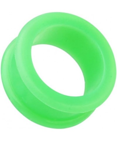 Flexible Silicone Double Flared Ear Gauge Tunnel Plug 6 GA (4mm), Green $9.35 Body Jewelry