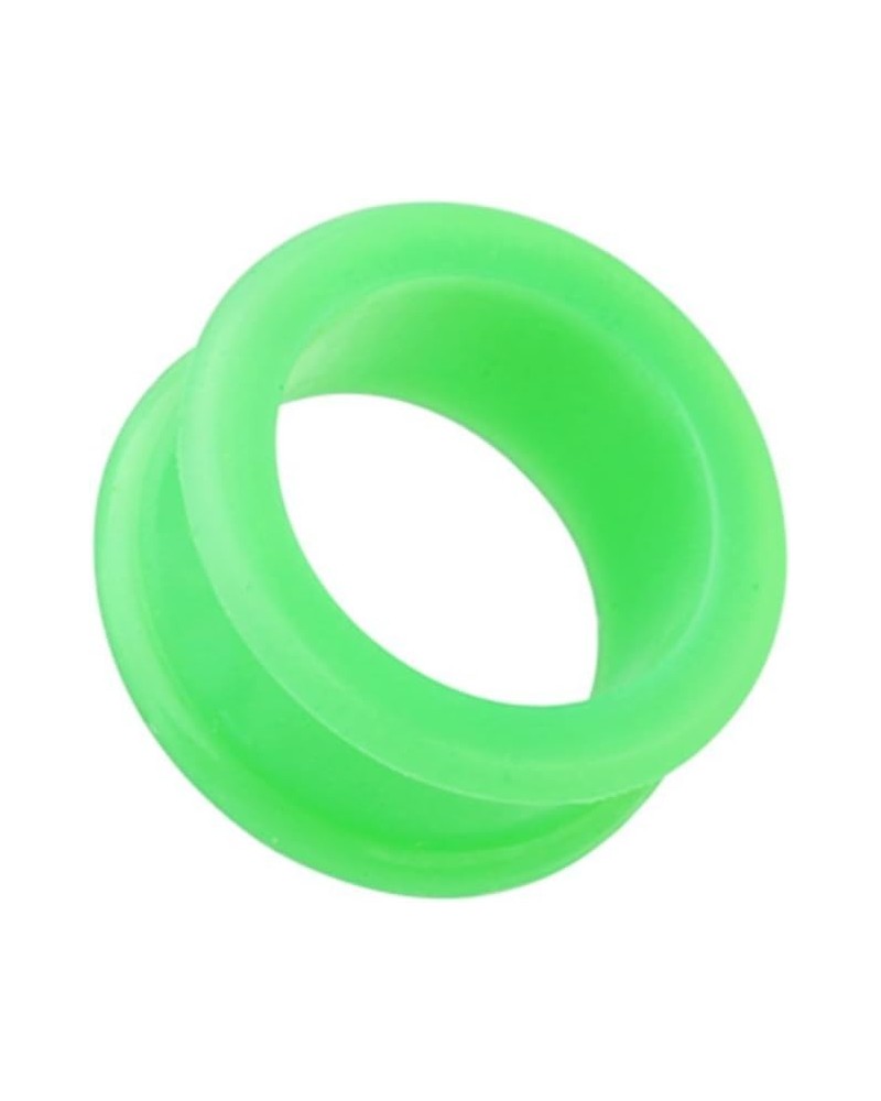 Flexible Silicone Double Flared Ear Gauge Tunnel Plug 6 GA (4mm), Green $9.35 Body Jewelry