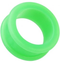 Flexible Silicone Double Flared Ear Gauge Tunnel Plug 6 GA (4mm), Green $9.35 Body Jewelry